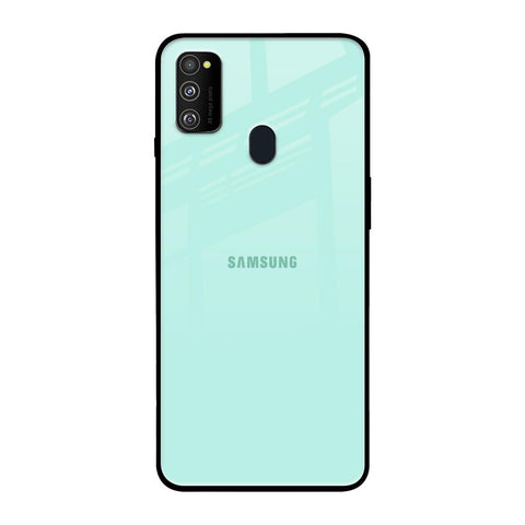 Teal Samsung Galaxy M30s Glass Back Cover Online