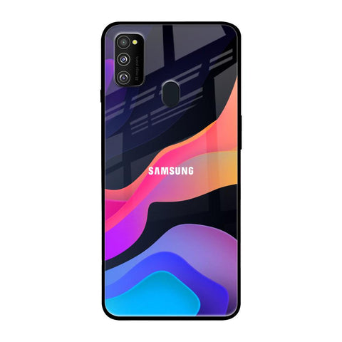 Colorful Fluid Samsung Galaxy M30s Glass Back Cover Online
