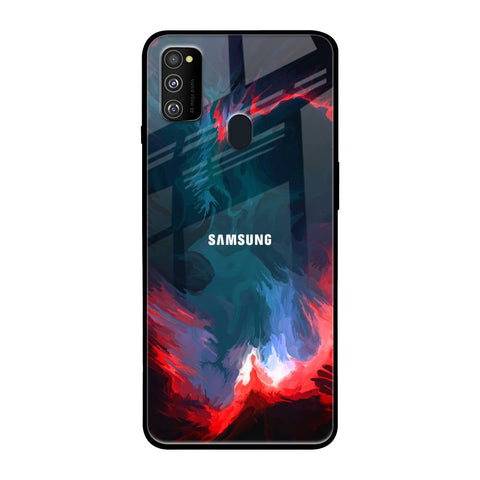 Brush Art Samsung Galaxy M30s Glass Back Cover Online