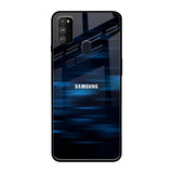 Blue Rough Abstract Samsung Galaxy M30s Glass Back Cover Online