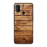 Wooden Planks Samsung Galaxy M30s Glass Back Cover Online