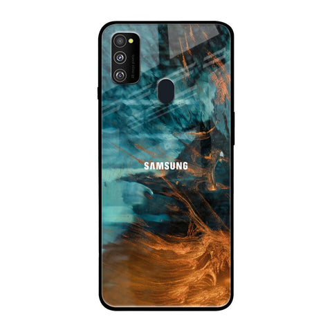 Golden Splash Samsung Galaxy M30s Glass Back Cover Online