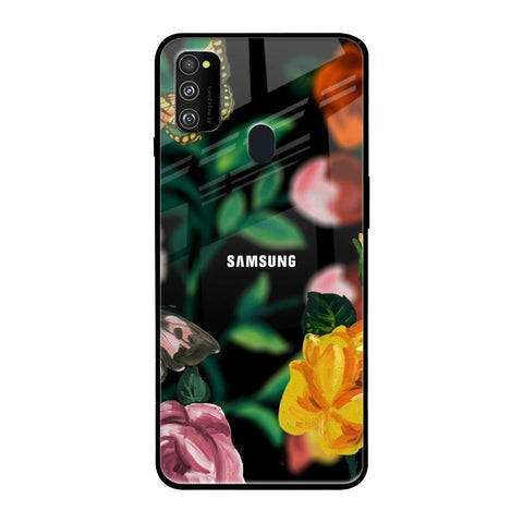 Flowers & Butterfly Samsung Galaxy M30s Glass Back Cover Online