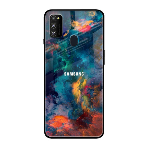 Colored Storm Samsung Galaxy M30s Glass Back Cover Online