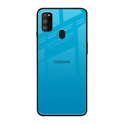 Blue Aqua Samsung Galaxy M30s Glass Back Cover Online