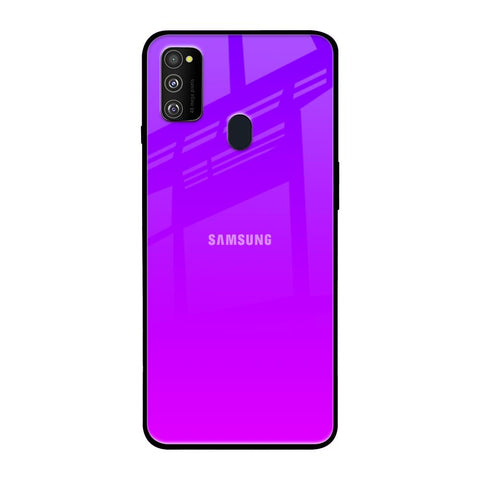 Purple Pink Samsung Galaxy M30s Glass Back Cover Online