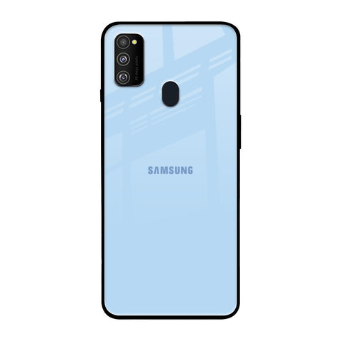 Pastel Sky Blue Samsung Galaxy M30s Glass Back Cover Online