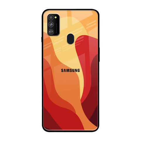 Magma Color Pattern Samsung Galaxy M30s Glass Back Cover Online