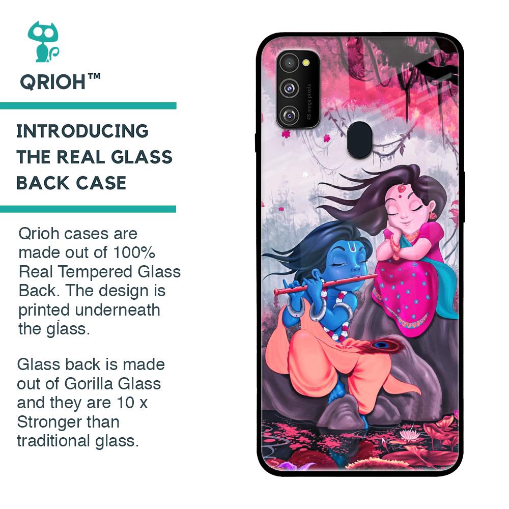 Radha Krishna Art Glass Case for Samsung Galaxy M30s