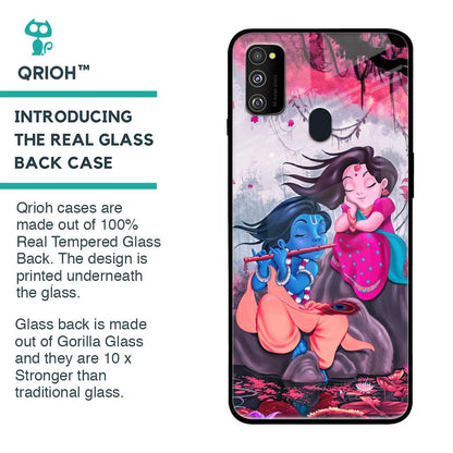 Radha Krishna Art Glass Case for Samsung Galaxy M30s