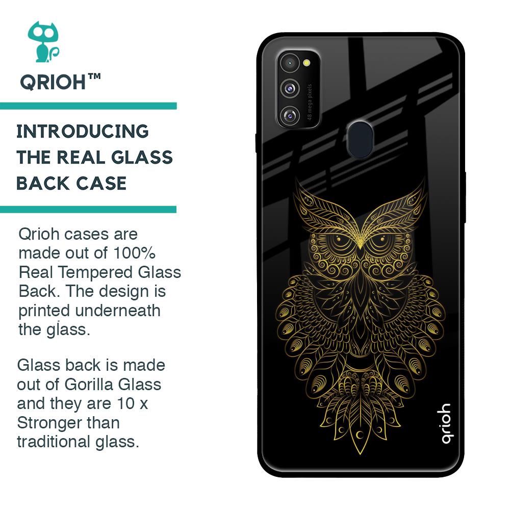 Golden Owl Glass Case for Samsung Galaxy M30s