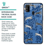 Blue Cheetah Glass Case for Samsung Galaxy M30s