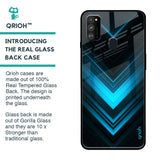 Vertical Blue Arrow Glass Case For Samsung Galaxy M30s