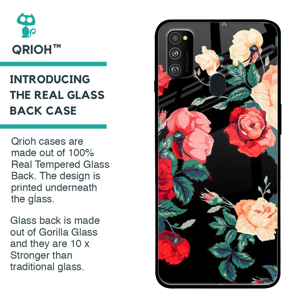 Floral Bunch Glass Case For Samsung Galaxy M30s