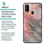 Pink And Grey Marble Glass Case For Samsung Galaxy M30s