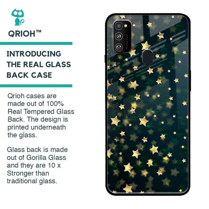 Dazzling Stars Glass Case For Samsung Galaxy M30s