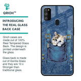 Kitty In Pocket Glass Case For Samsung Galaxy M30s