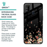 Floating Floral Print Glass Case for Samsung Galaxy M30s