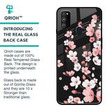 Black Cherry Blossom Glass Case for Samsung Galaxy M30s