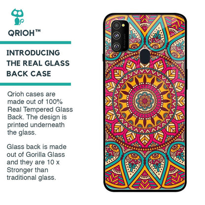 Elegant Mandala Glass Case for Samsung Galaxy M30s