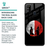 Anime Red Moon Glass Case for Samsung Galaxy M30s