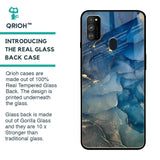 Blue Cool Marble Glass Case for Samsung Galaxy M30s