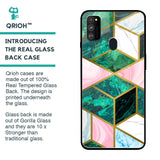 Seamless Green Marble Glass Case for Samsung Galaxy M30s