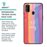 Lucky Abstract Glass Case for Samsung Galaxy M30s