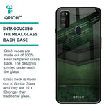 Green Leather Glass Case for Samsung Galaxy M30s