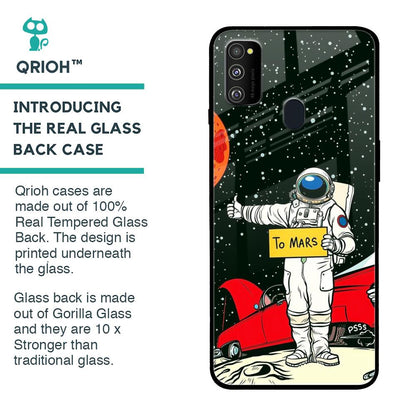 Astronaut on Mars Glass Case for Samsung Galaxy M30s
