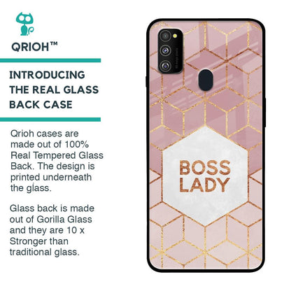 Boss Lady Glass Case for Samsung Galaxy M30s