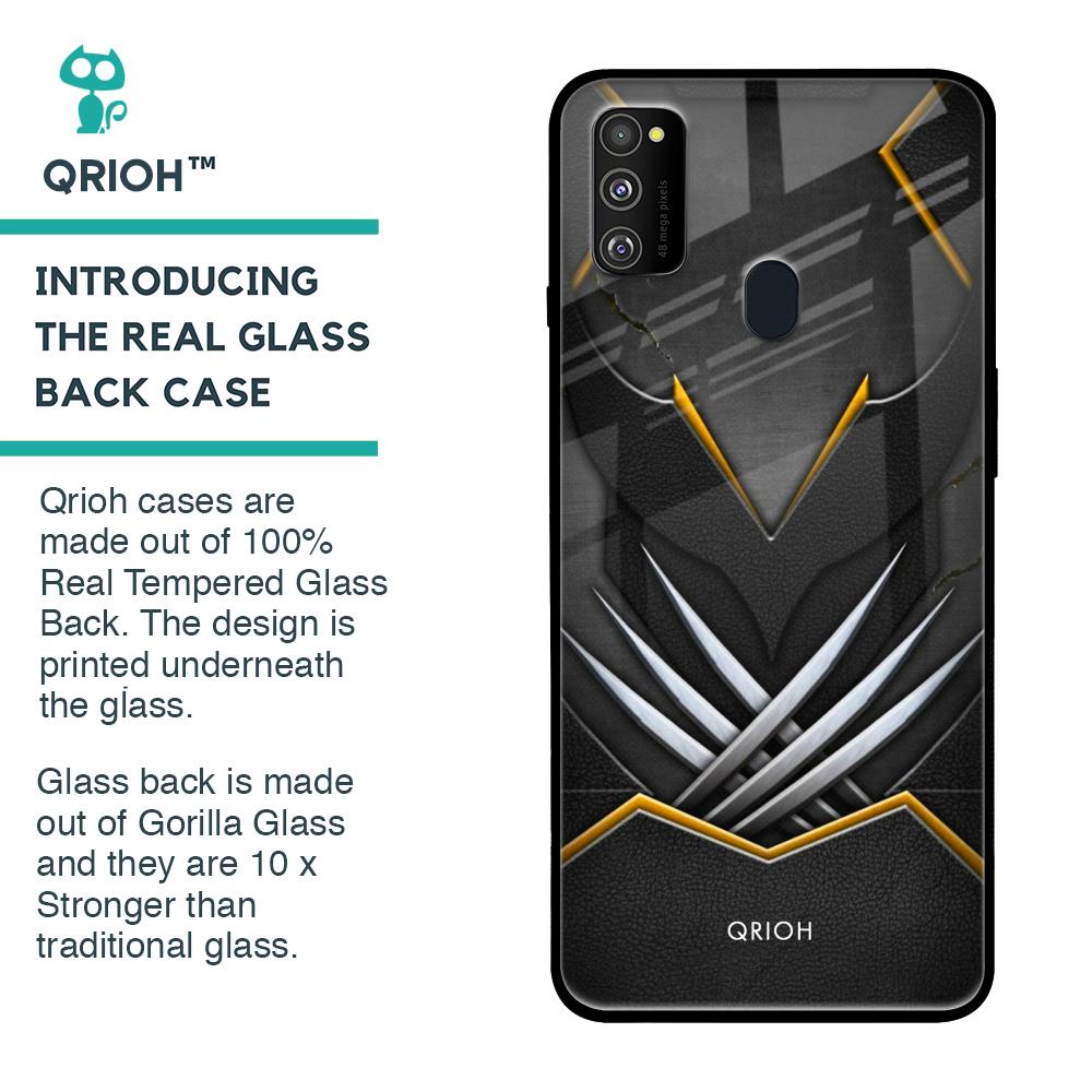 Black Warrior Glass Case for Samsung Galaxy M30s