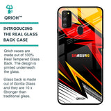 Race Jersey Pattern Glass Case For Samsung Galaxy M30s