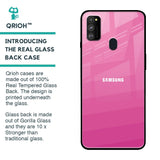 Pink Ribbon Caddy Glass Case for Samsung Galaxy M30s