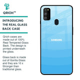 Wavy Blue Pattern Glass Case for Samsung Galaxy M30s