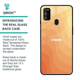 Orange Curve Pattern Glass Case for Samsung Galaxy M30s