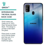 Blue Rhombus Pattern Glass Case for Samsung Galaxy M30s
