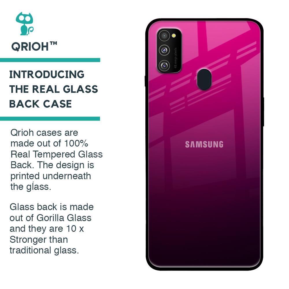 Purple Ombre Pattern Glass Case for Samsung Galaxy M30s