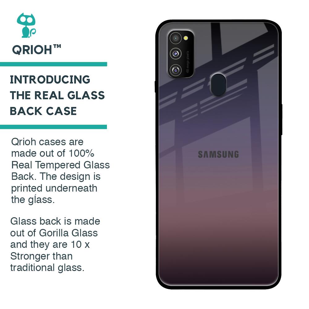 Grey Ombre Glass Case for Samsung Galaxy M30s