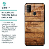 Wooden Planks Glass Case for Samsung Galaxy M30s