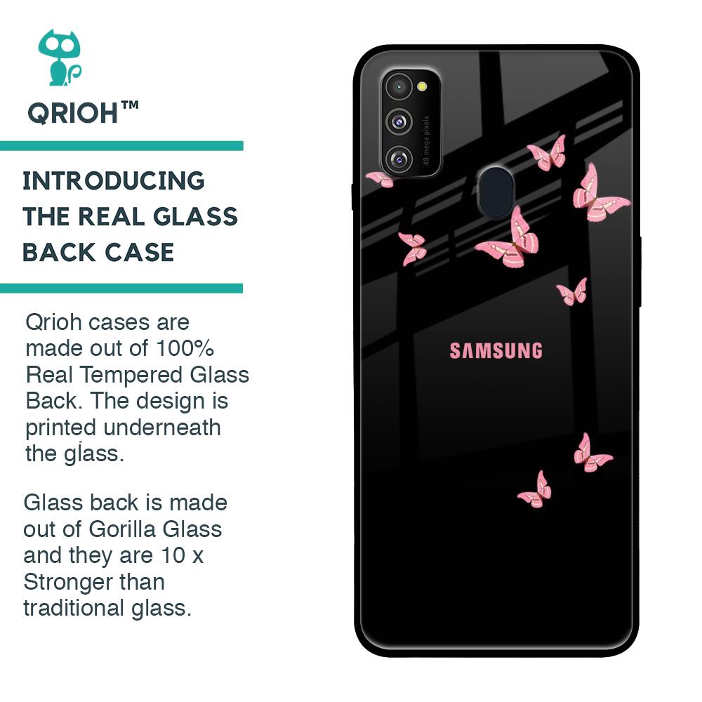 Fly Butterfly Glass Case for Samsung Galaxy M30s