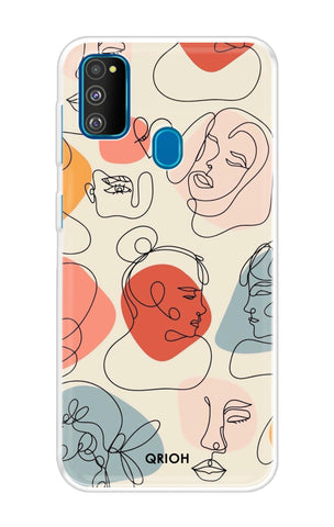 Abstract Faces Samsung Galaxy M30s Back Cover