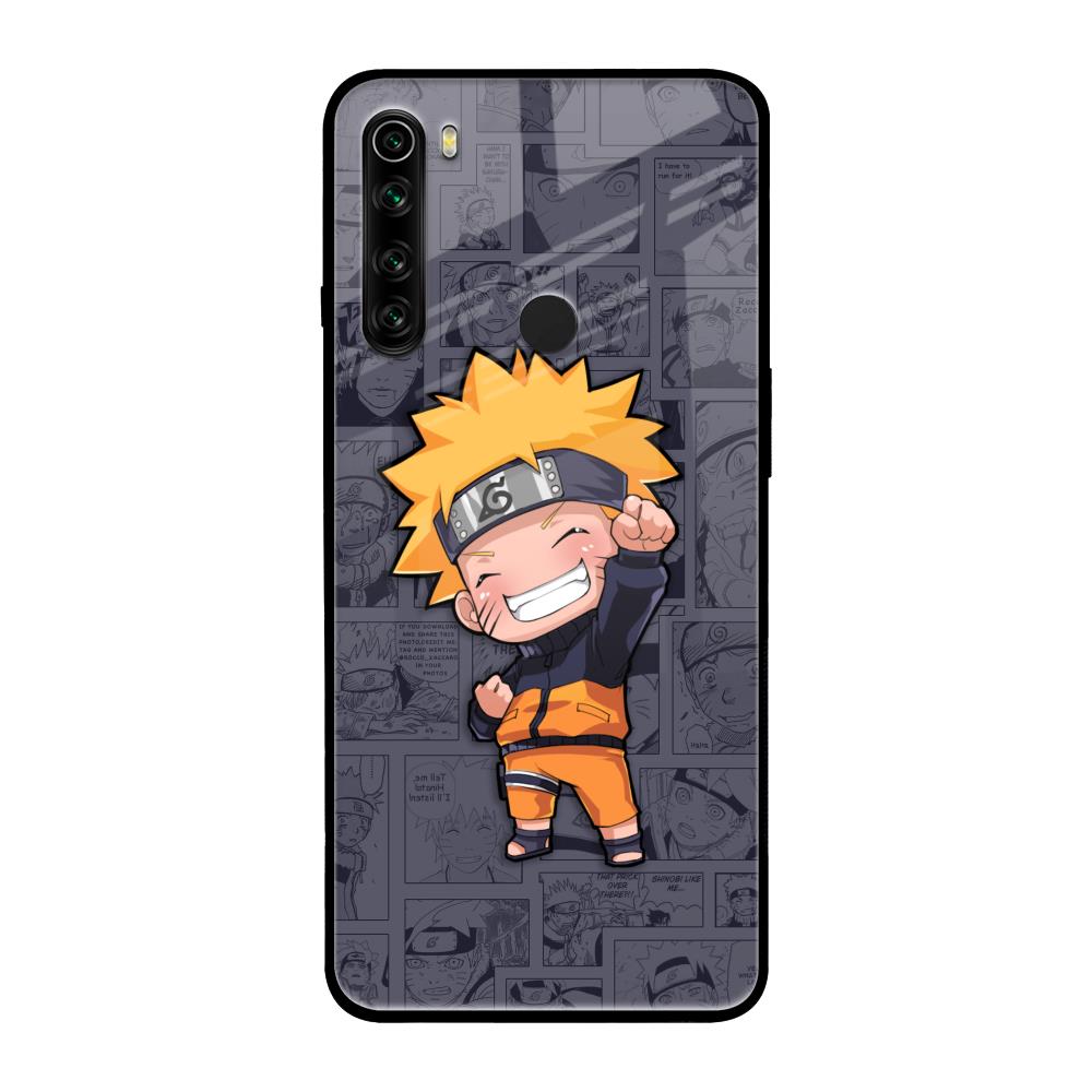 Orange Chubby Xiaomi Redmi Note 8 Glass Back Cover Online