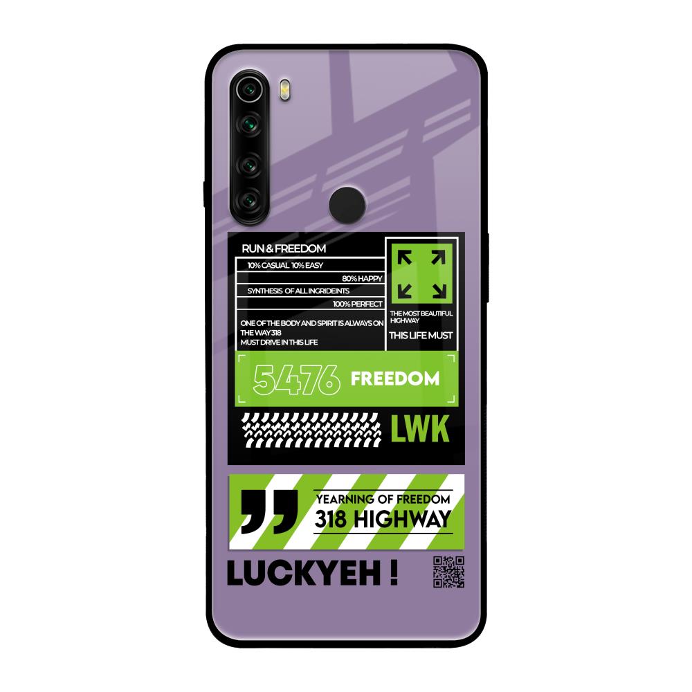 Run & Freedom Xiaomi Redmi Note 8 Glass Back Cover Online
