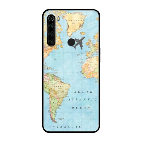 Travel Map Xiaomi Redmi Note 8 Glass Back Cover Online