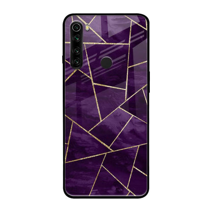 Geometric Purple Xiaomi Redmi Note 8 Glass Back Cover Online