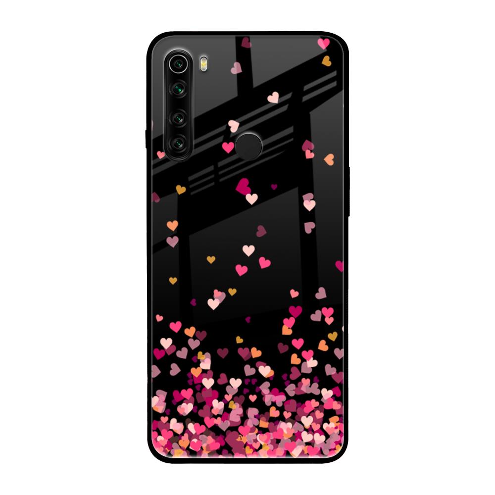 Heart Rain Fall Xiaomi Redmi Note 8 Glass Back Cover Online