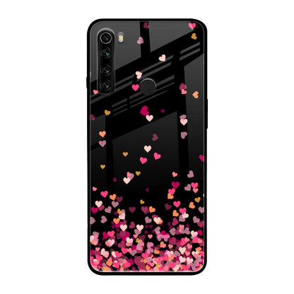 Heart Rain Fall Xiaomi Redmi Note 8 Glass Back Cover Online