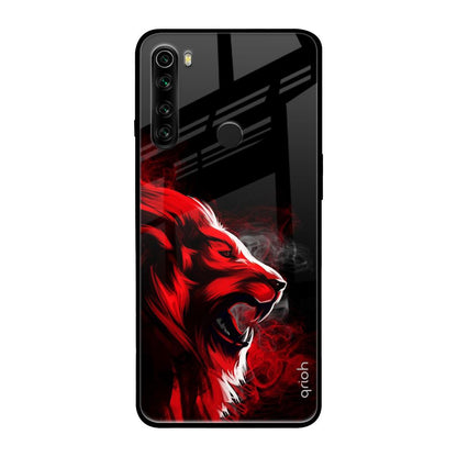 Red Angry Lion Xiaomi Redmi Note 8 Glass Back Cover Online