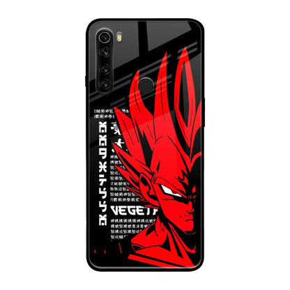 Red Vegeta Xiaomi Redmi Note 8 Glass Back Cover Online